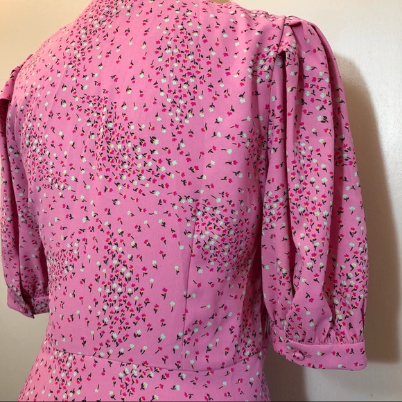 Kate Spade Meadow pink floral faux wrap dress NWOT - Picture 13 of 16